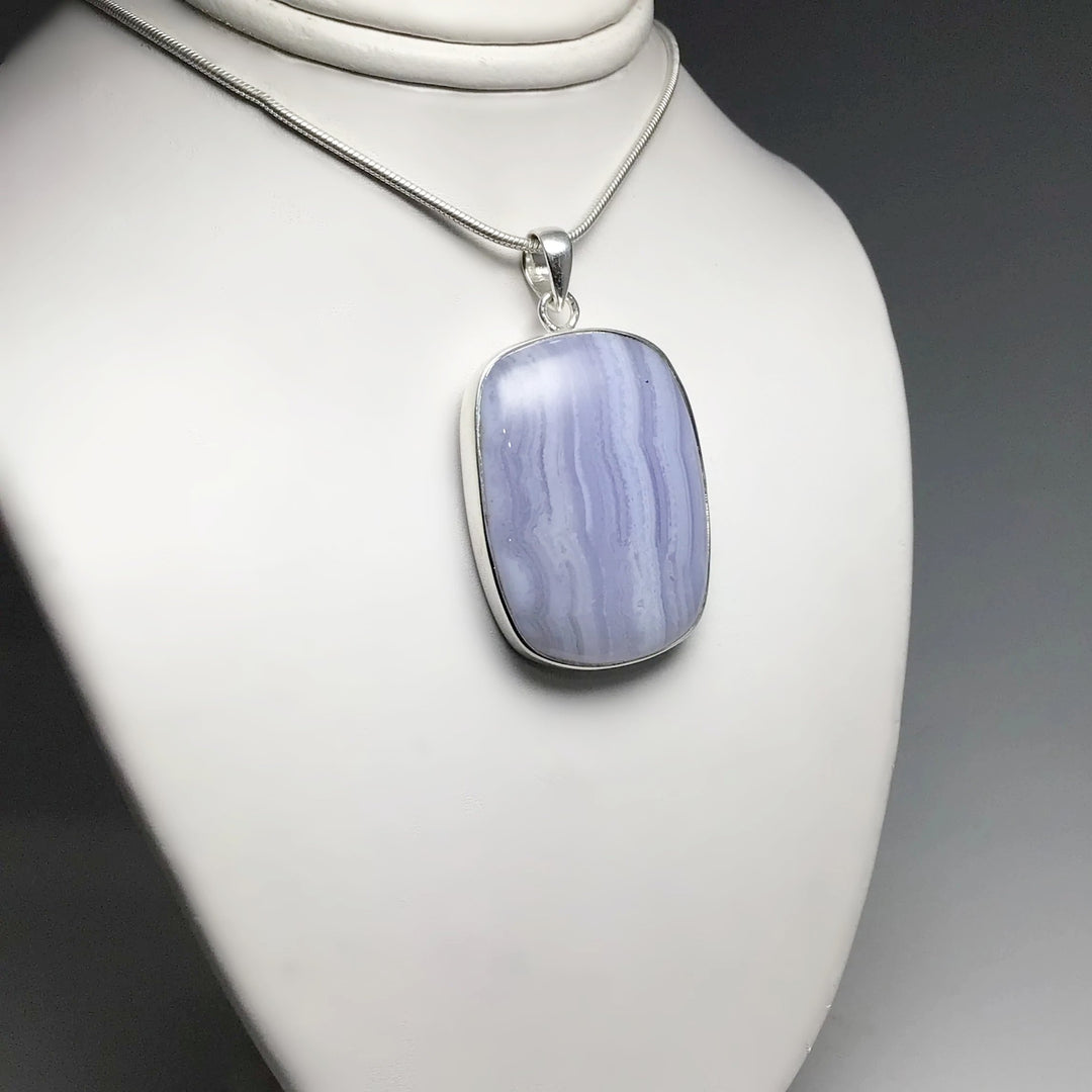 Blue Lace Agate Pendant - Rocks and Gems Canada