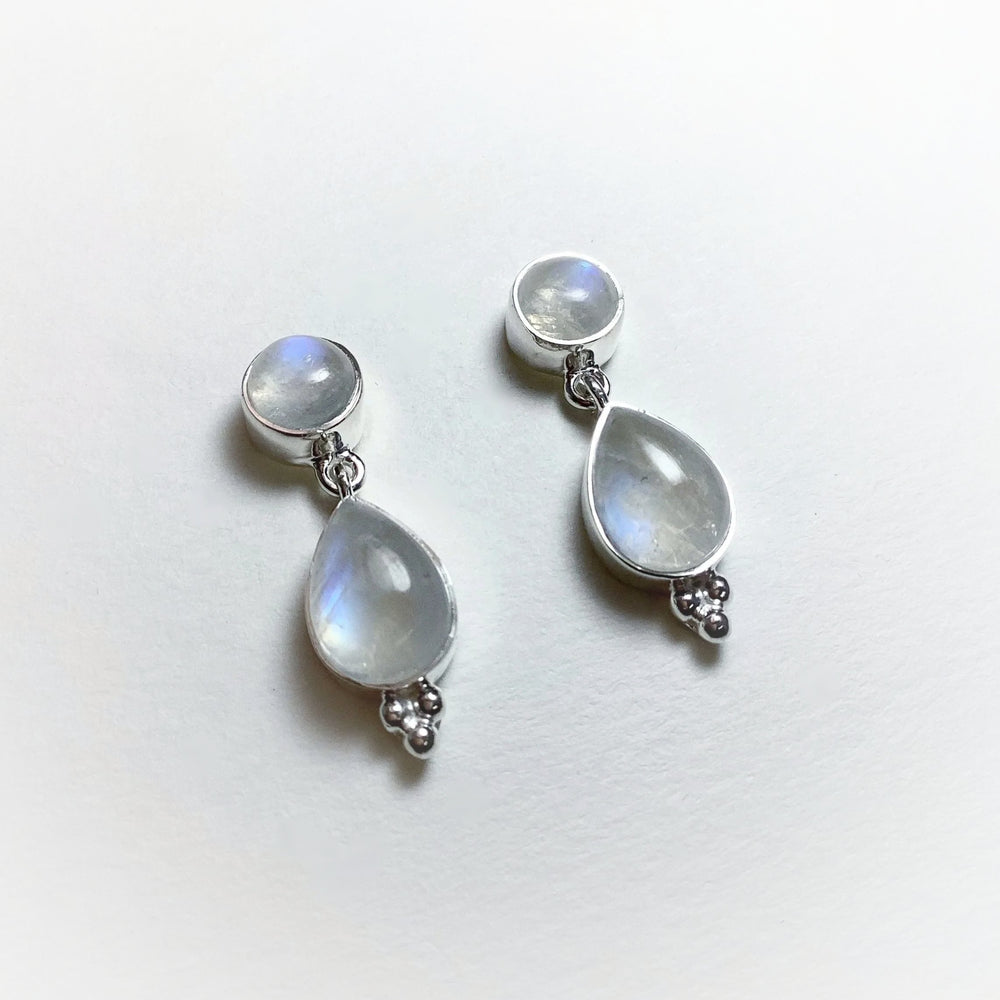 Rainbow Moonstone Stud Earrings - Rocks and Gems Canada