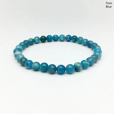 Blue Apatite Beaded Bracelet