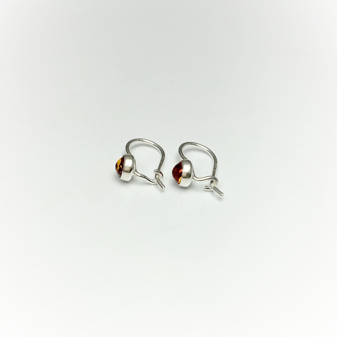 Cognac Amber Dangle Earrings - Rocks and Gems Canada