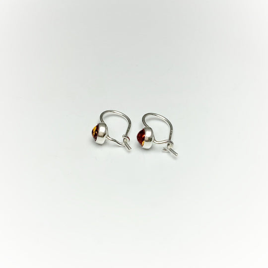 Cognac Amber Dangle Earrings - Rocks and Gems Canada