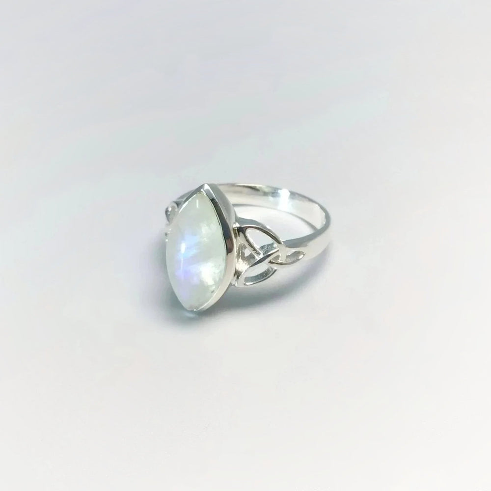 Rainbow Moonstone Ring - Rocks and Gems Canada