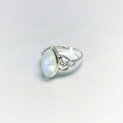 Rainbow Moonstone Ring