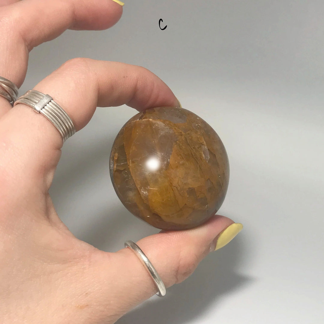 Dark Golden Hematoid Quartz Tumble - Rocks and Gems Canada