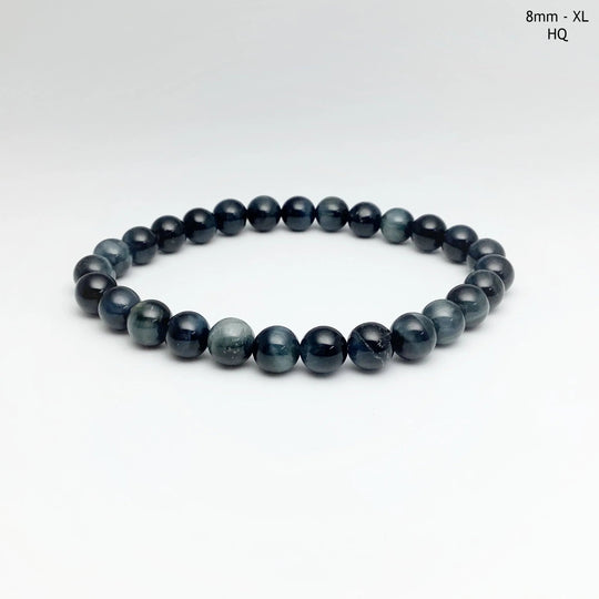 Blue Tiger Eye Beaded Bracelet - Rocks and Gems Canada