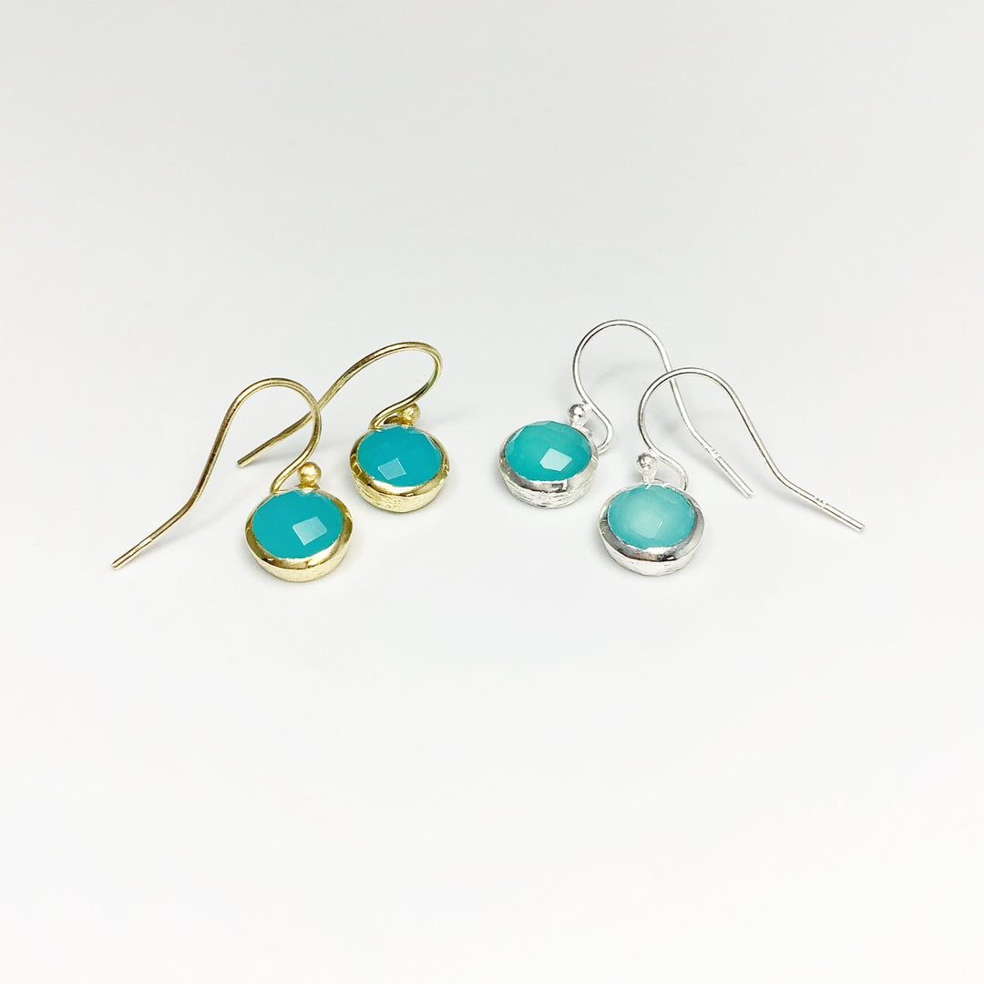 Blue Onyx Dangle Earrings - Rocks and Gems Canada