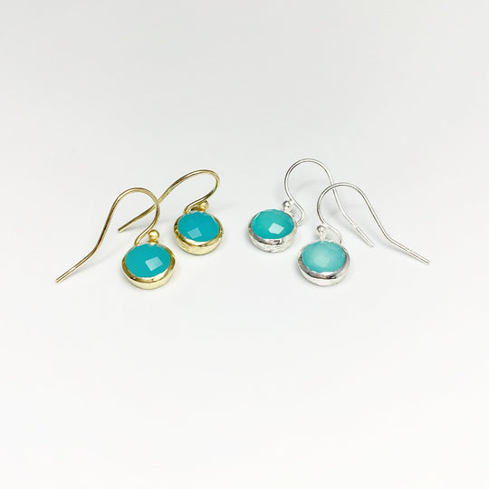 Blue Onyx Dangle Earrings - Rocks and Gems Canada