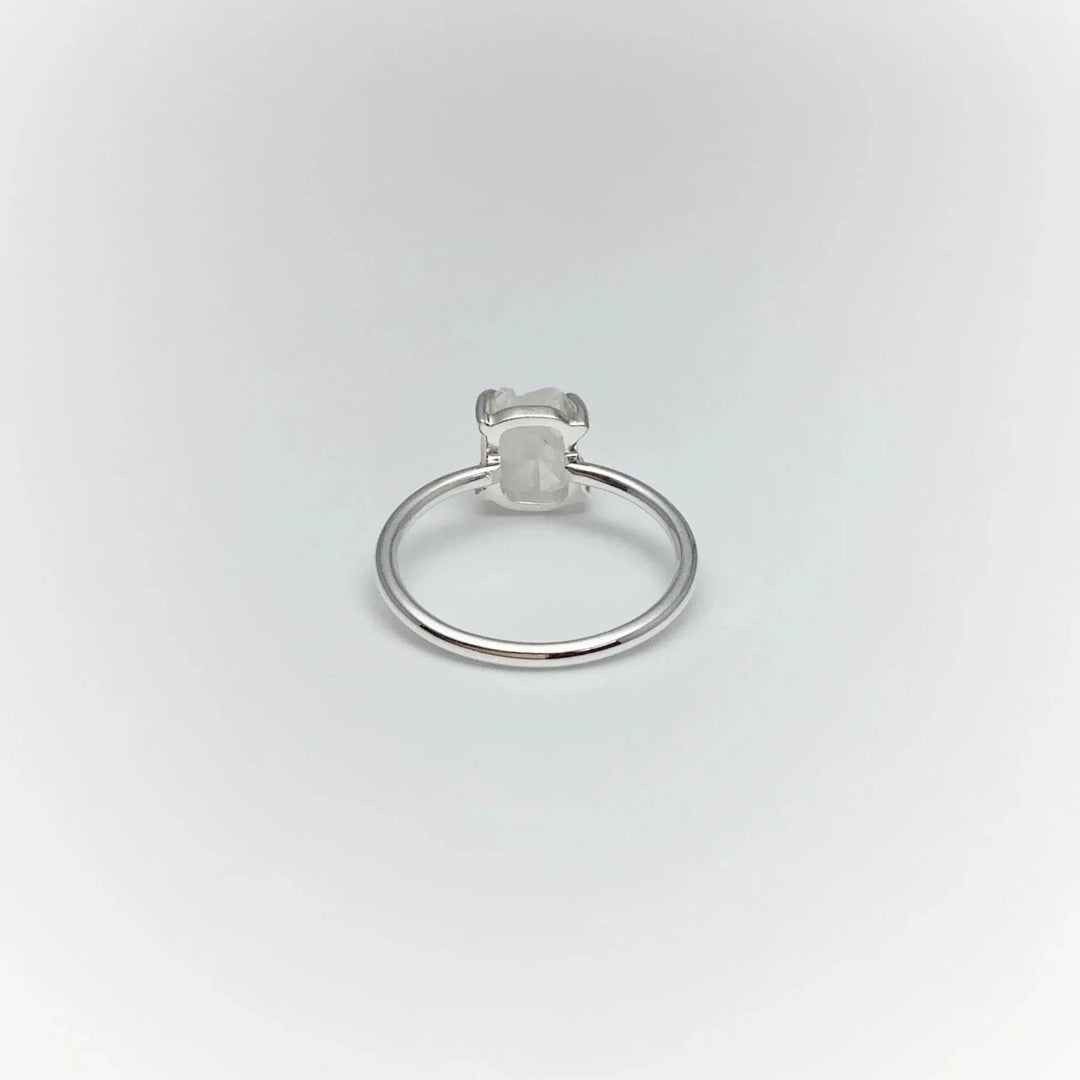 Raw Rainbow Moonstone Ring - Rocks and Gems Canada
