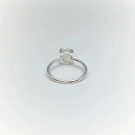 Raw Rainbow Moonstone Ring - Rocks and Gems Canada