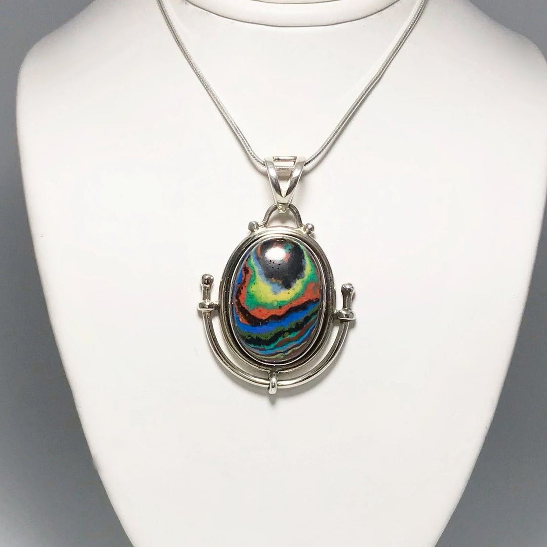 Rainbow Calcite Pendant - Rocks and Gems Canada