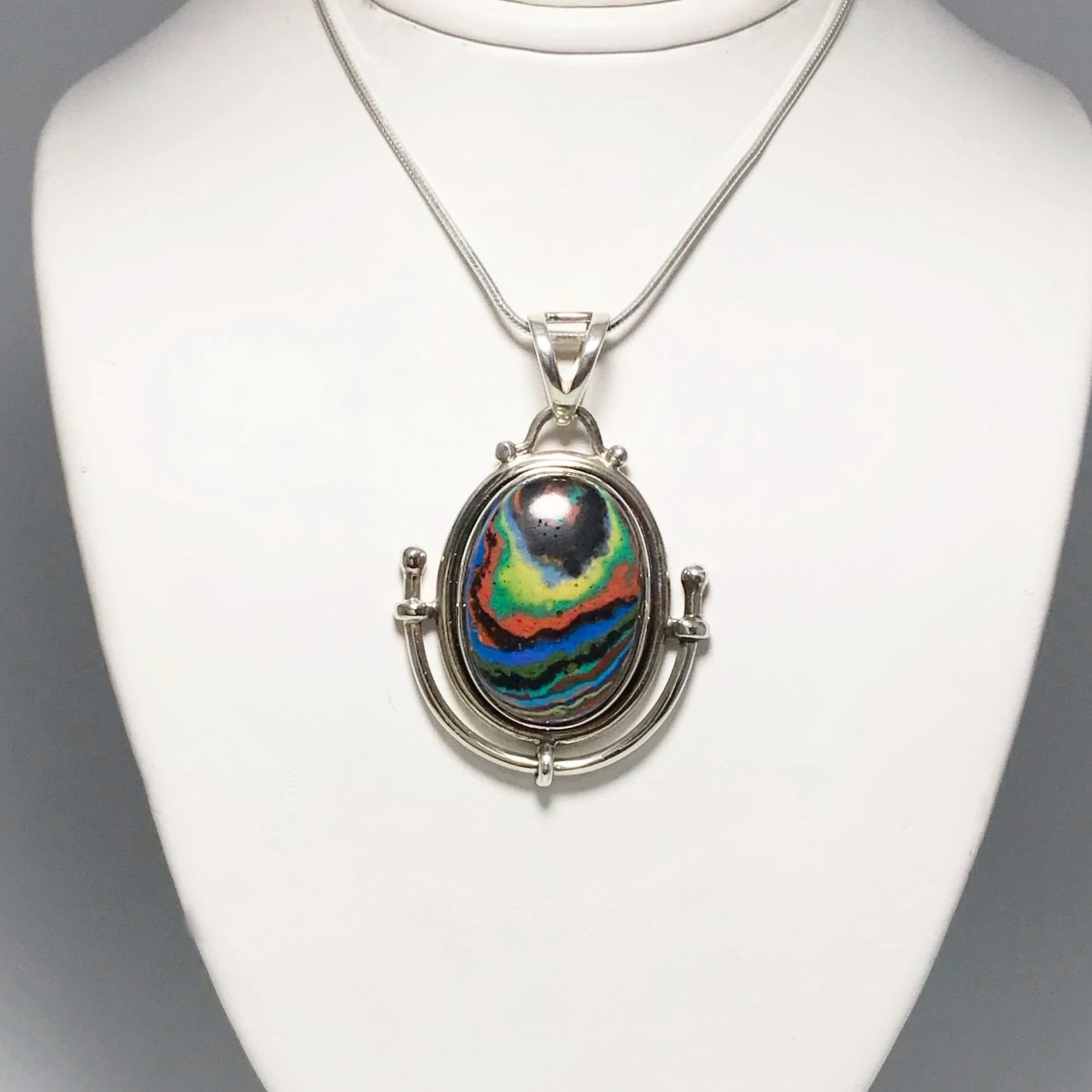 Rainbow Calcite Pendant - Rocks and Gems Canada
