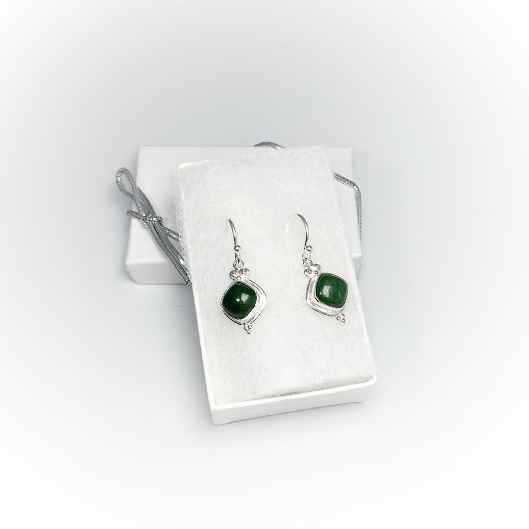 Green Aventurine Dangle Earrings - Rocks and Gems Canada