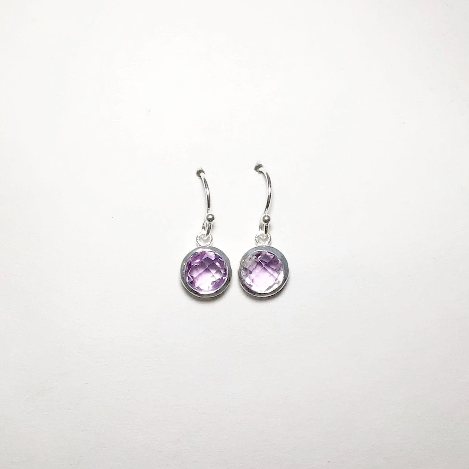 Amethyst Faceted Dangle Earrings - Rocks and Gems Canada