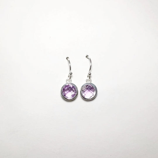 Amethyst Faceted Dangle Earrings - Rocks and Gems Canada