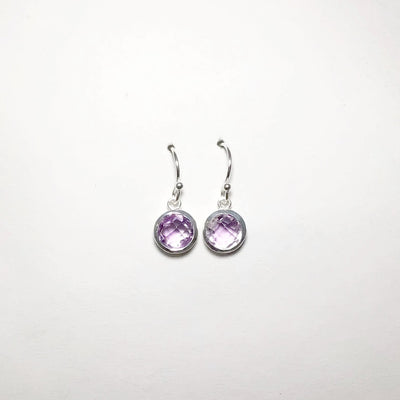 Amethyst Faceted Dangle Earrings