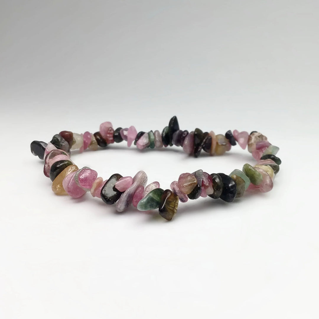Mixed Tourmaline Chip Beaded Bracelet - Rocks and Gems Canada