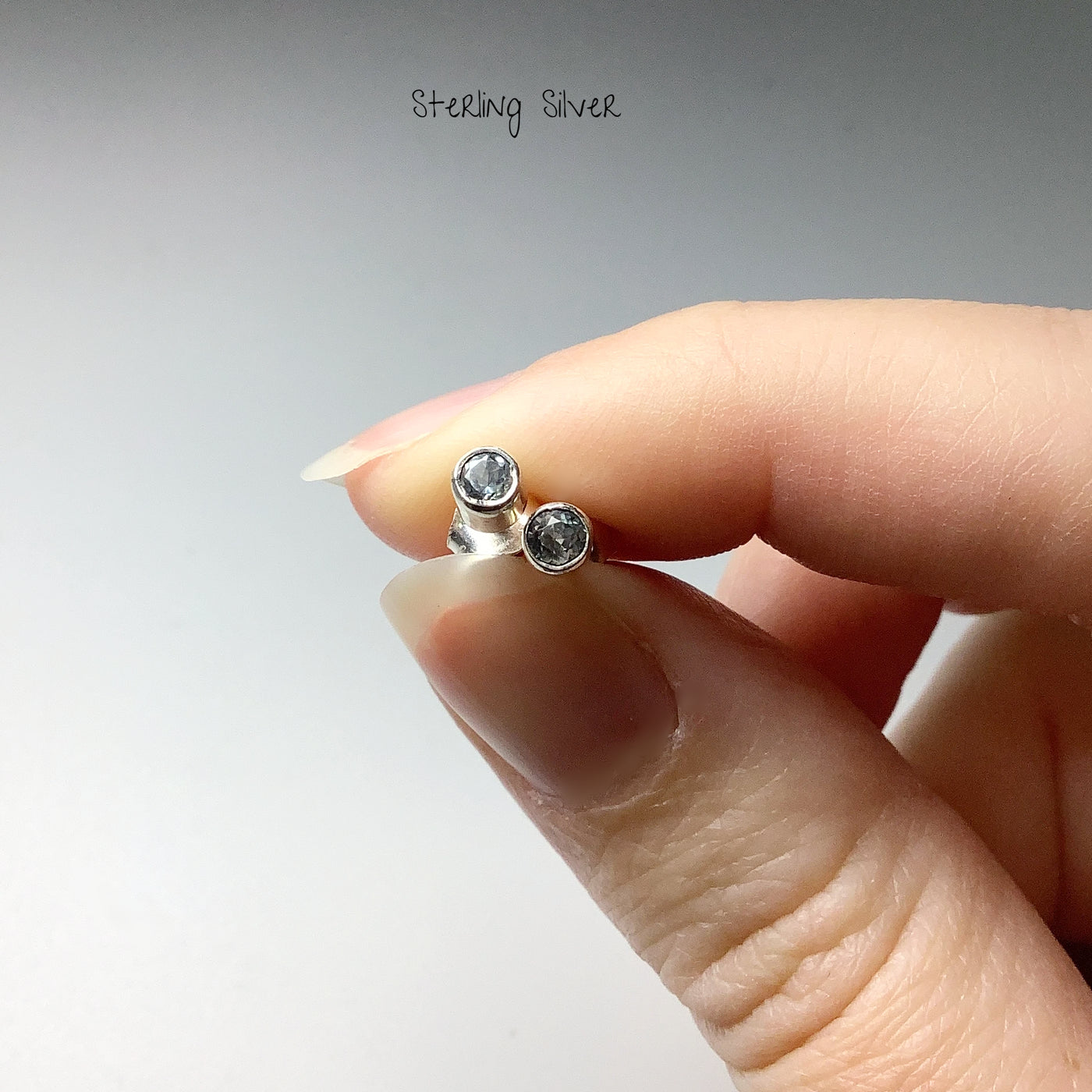 Blue Topaz Stud Earrings