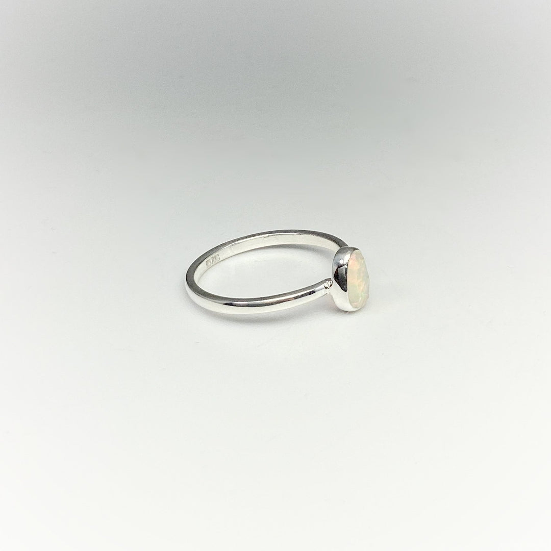 Faceted Ethiopian Fire Opal Ring - Rocks and Gems Canada