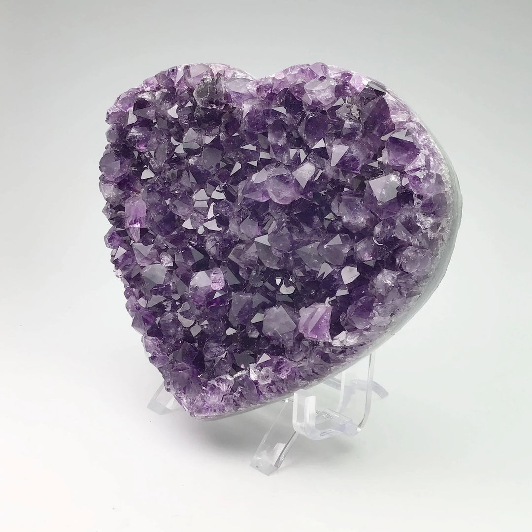 Amethyst Druze Cluster Heart - Rocks and Gems Canada