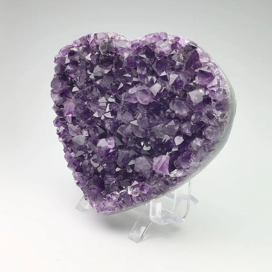 Amethyst Druze Cluster Heart - Rocks and Gems Canada