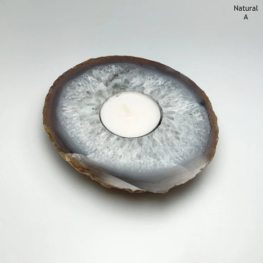 Agate Candle Holder - Rocks and Gems Canada