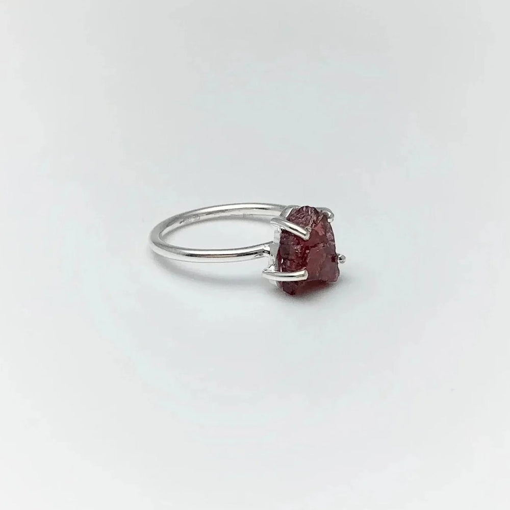 Raw Garnet Ring - Rocks and Gems Canada