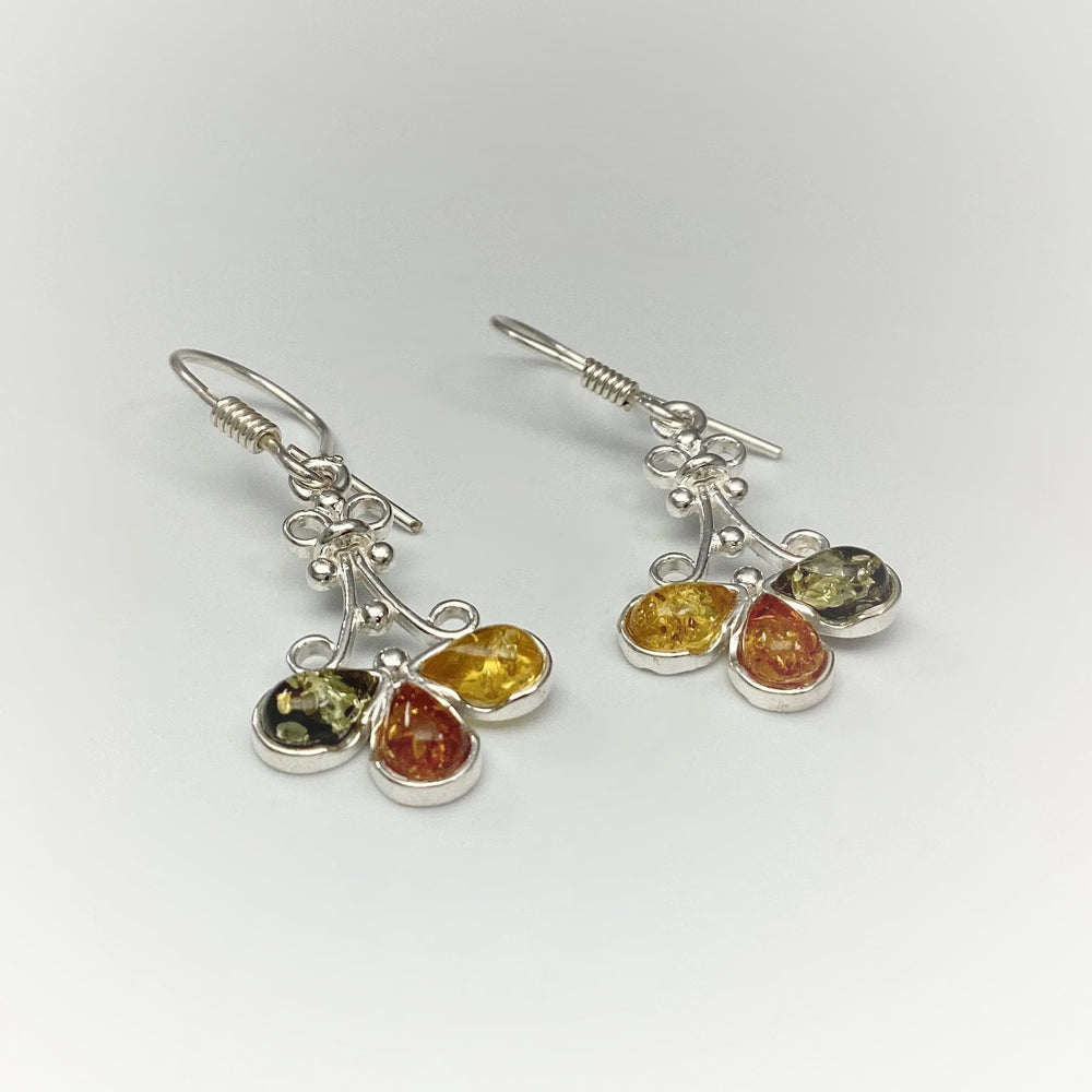 Mixed Amber Dangle Earrings - Rocks and Gems Canada