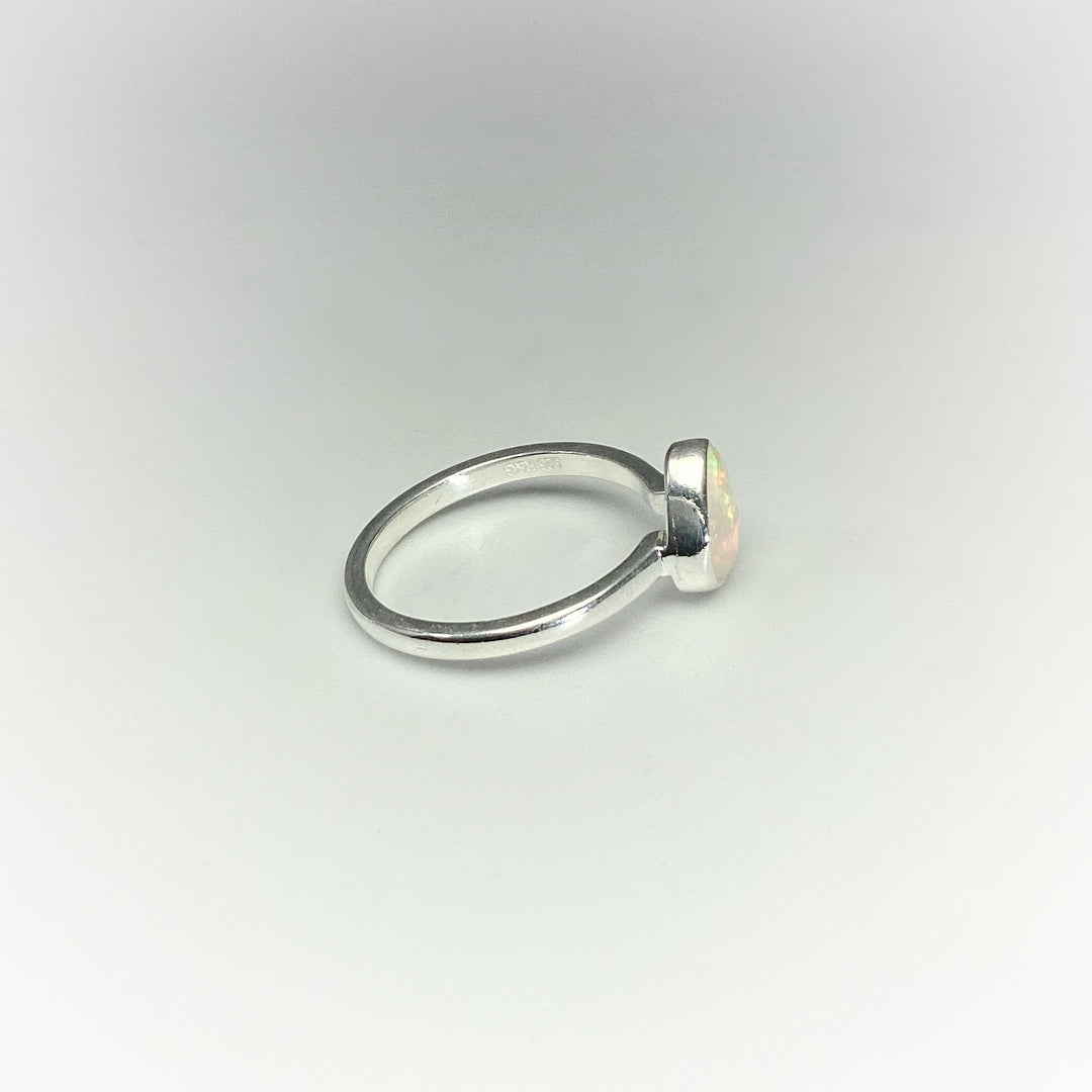 Faceted Ethiopian Fire Opal Ring - Rocks and Gems Canada