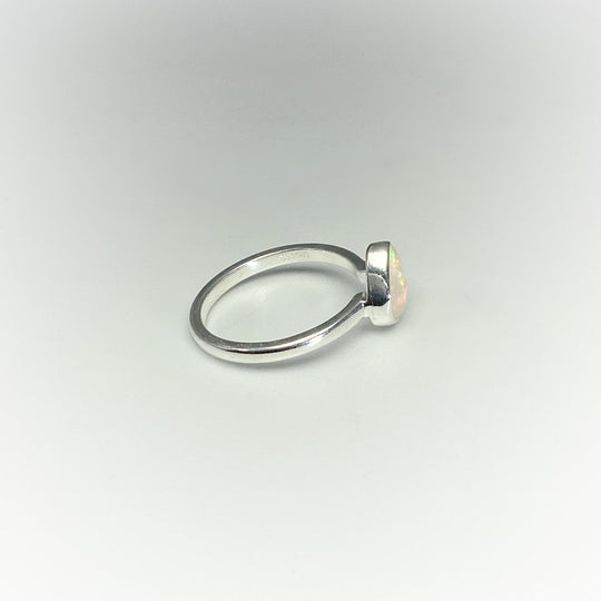 Faceted Ethiopian Fire Opal Ring - Rocks and Gems Canada