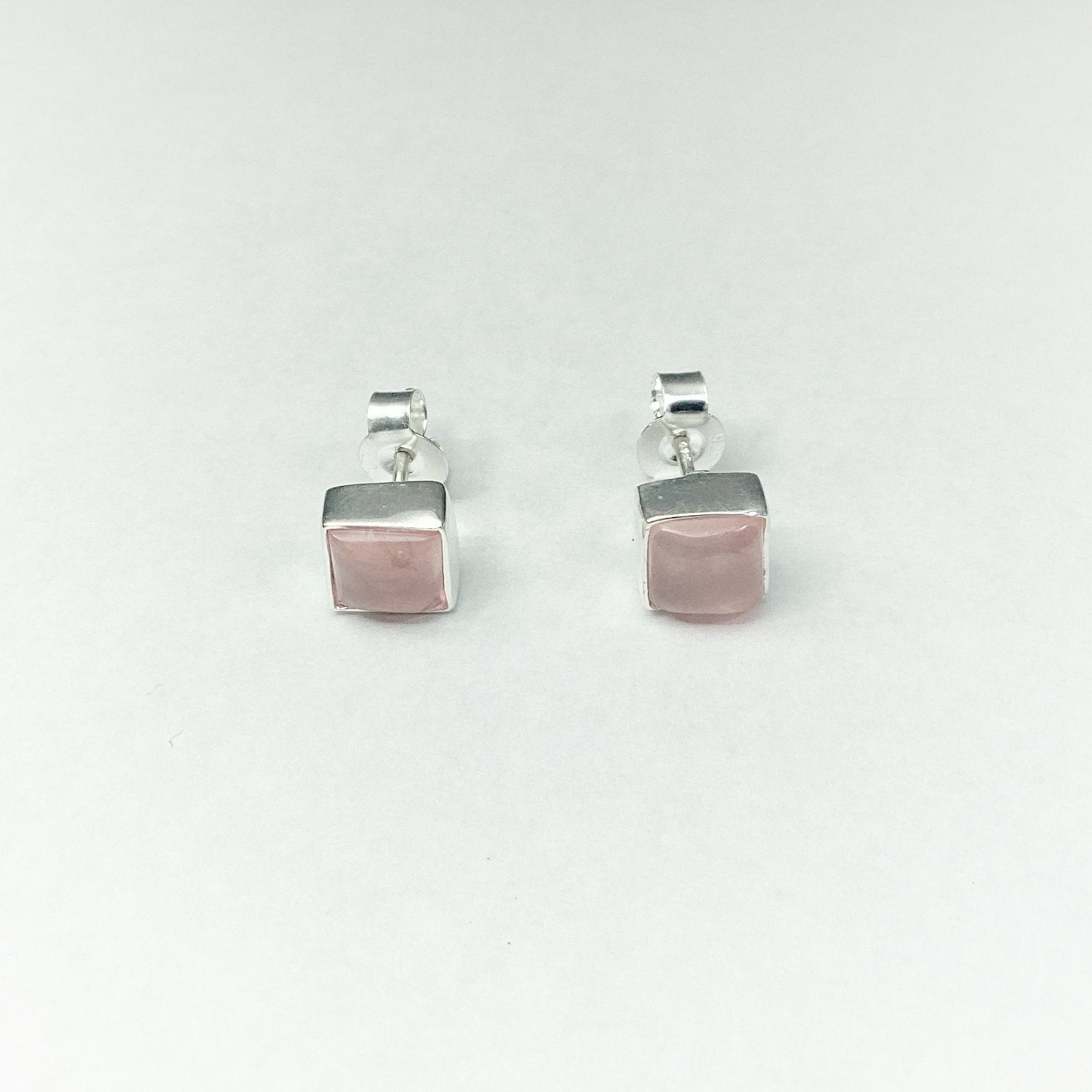 Rose Quartz Stud Earrings - Rocks and Gems Canada