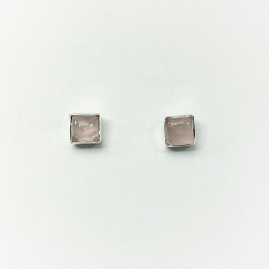 Rose Quartz Stud Earrings - Rocks and Gems Canada