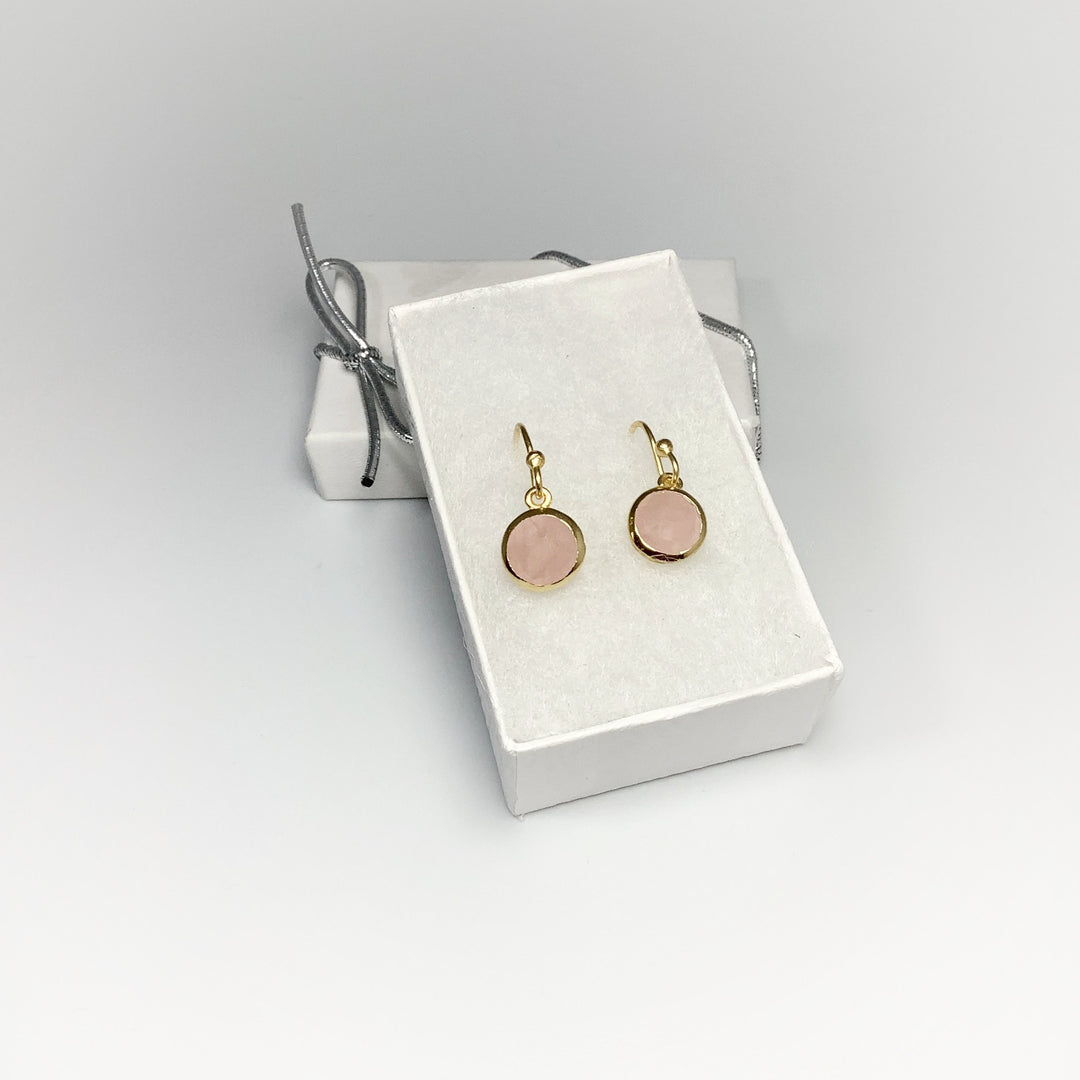 Rose Quartz Dangle Earrings - Rocks and Gems Canada
