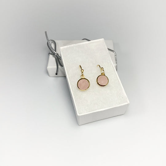 Rose Quartz Dangle Earrings - Rocks and Gems Canada