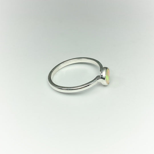 Faceted Ethiopian Fire Opal Ring - Rocks and Gems Canada