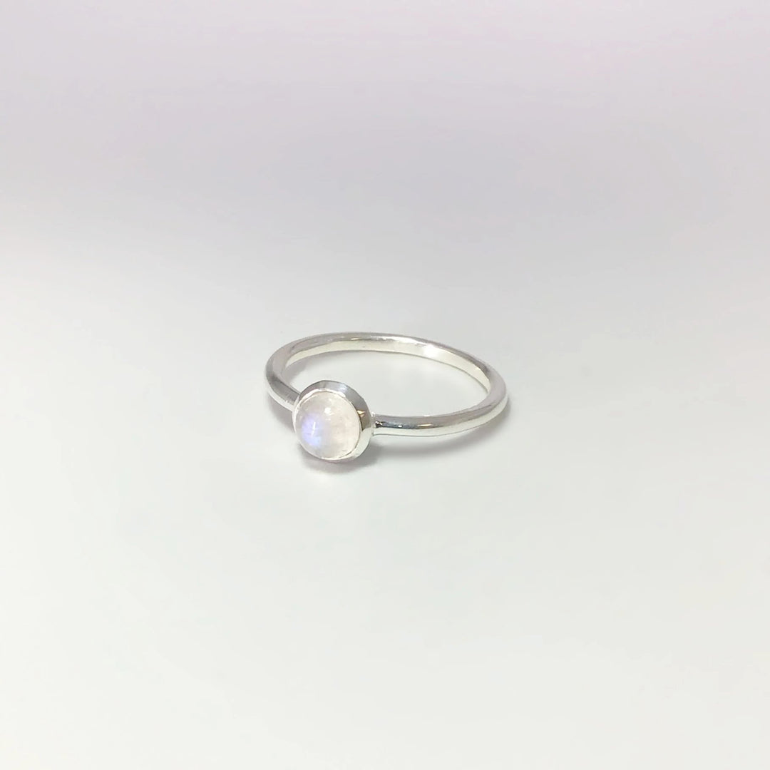 Rainbow Moonstone Ring - Rocks and Gems Canada