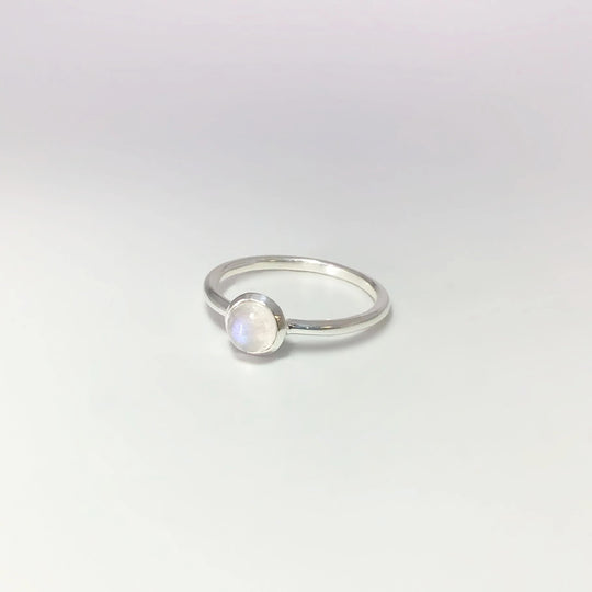 Rainbow Moonstone Ring - Rocks and Gems Canada