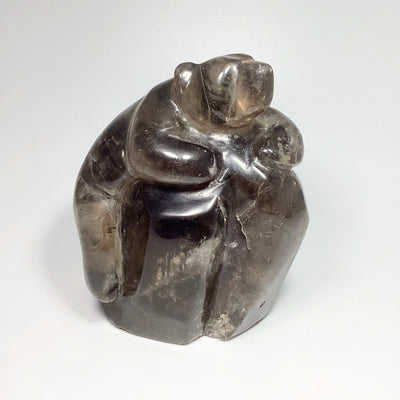 Smoky Quartz Bear Carving