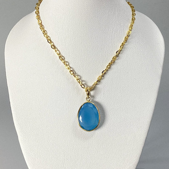 Blue Chalcedony Pendant - Rocks and Gems Canada