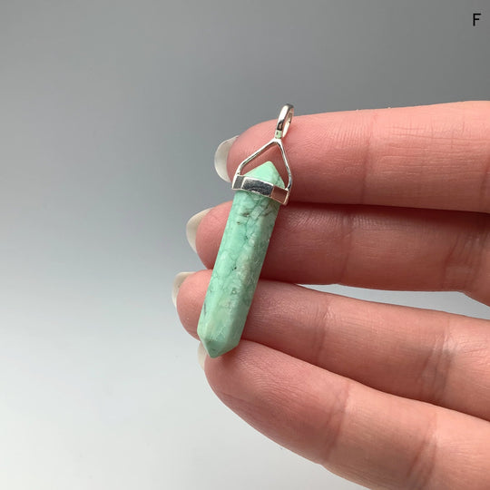 Chrysoprase Double Terminated Point Pendant - Rocks and Gems Canada