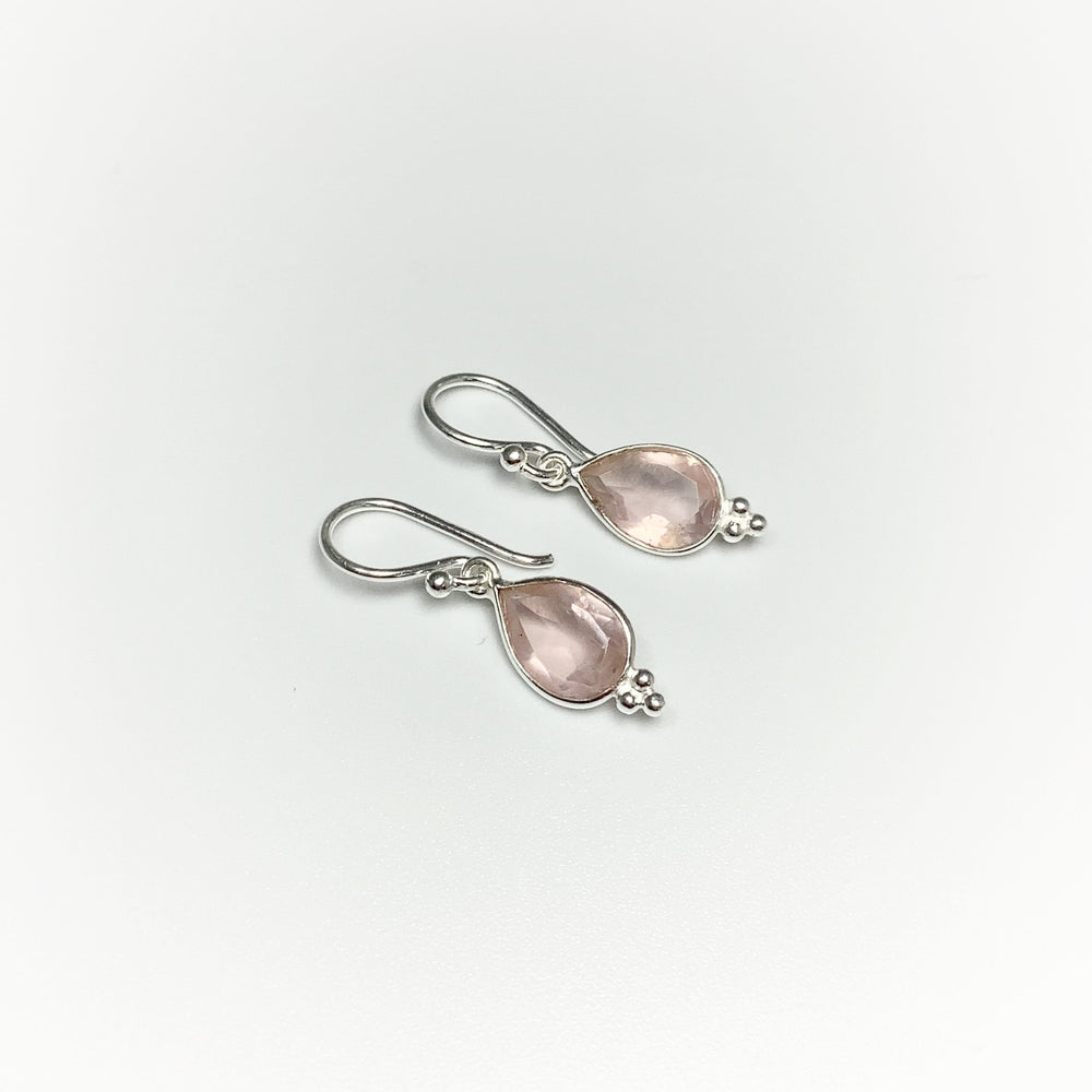 Rose Quartz Dangle Earrings - Rocks and Gems Canada