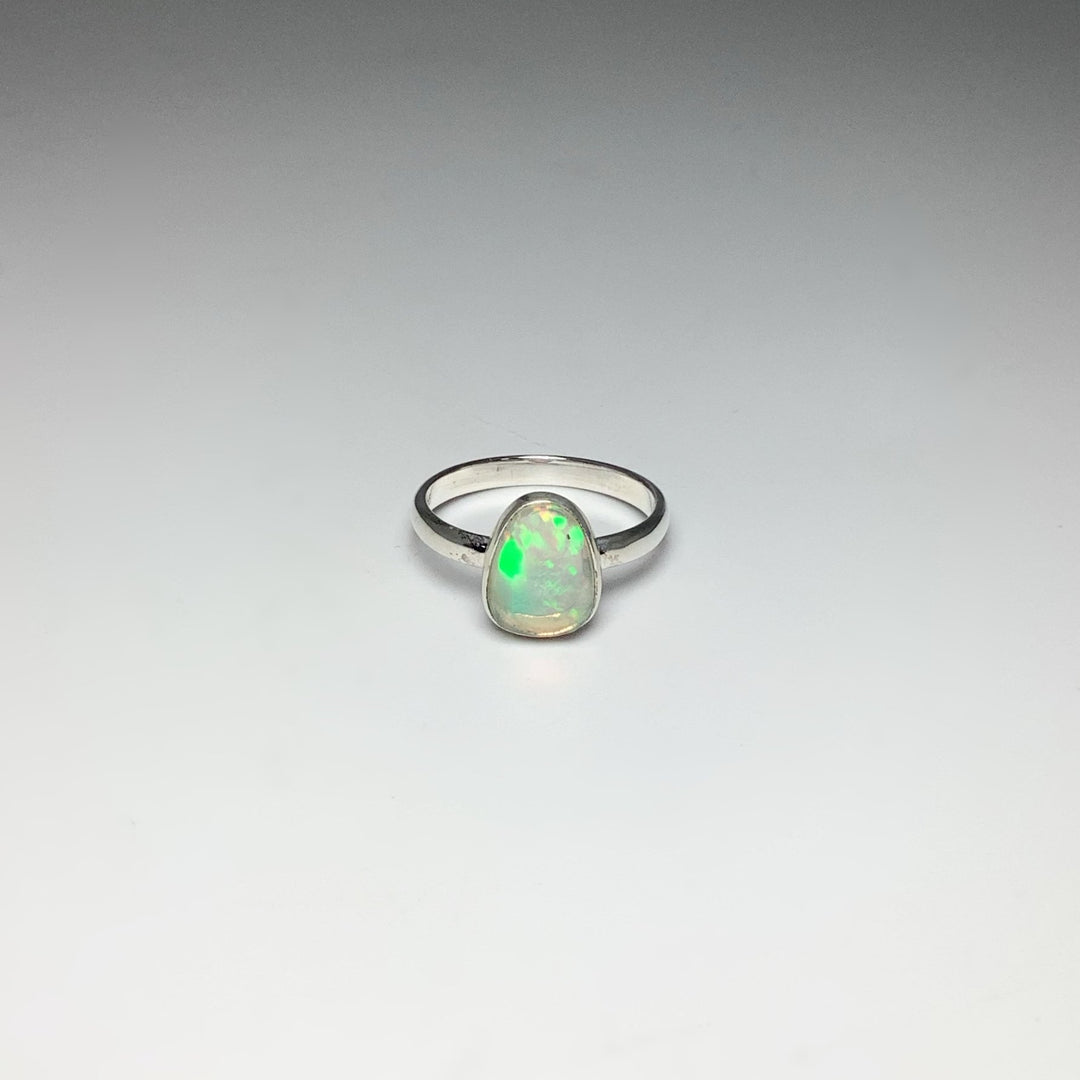 Faceted Ethiopian Fire Opal Ring - Rocks and Gems Canada