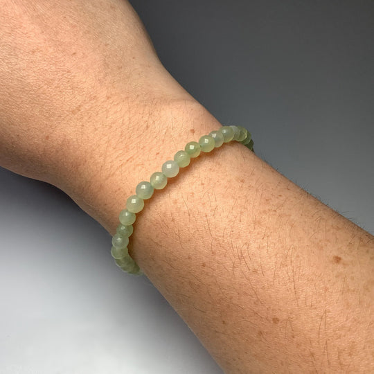 New Jade Faceted Beaded Bracelet - Rocks and Gems Canada