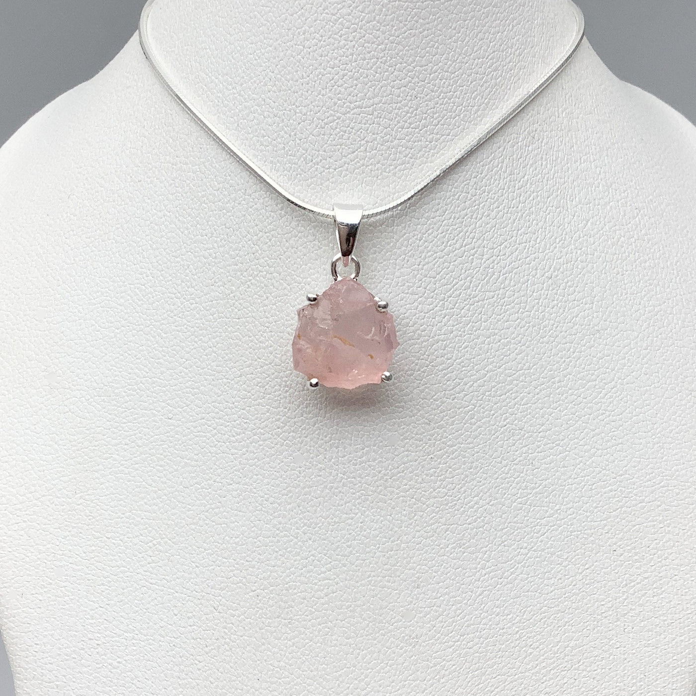 Raw Rose Quartz Pendant