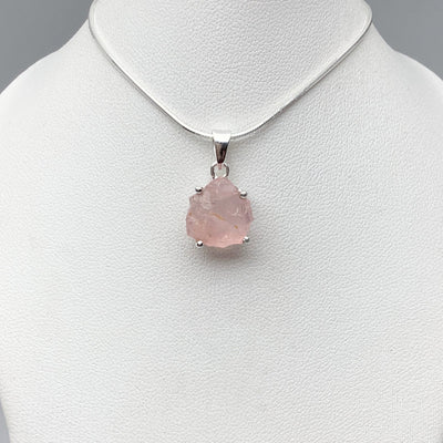 Raw Rose Quartz Pendant