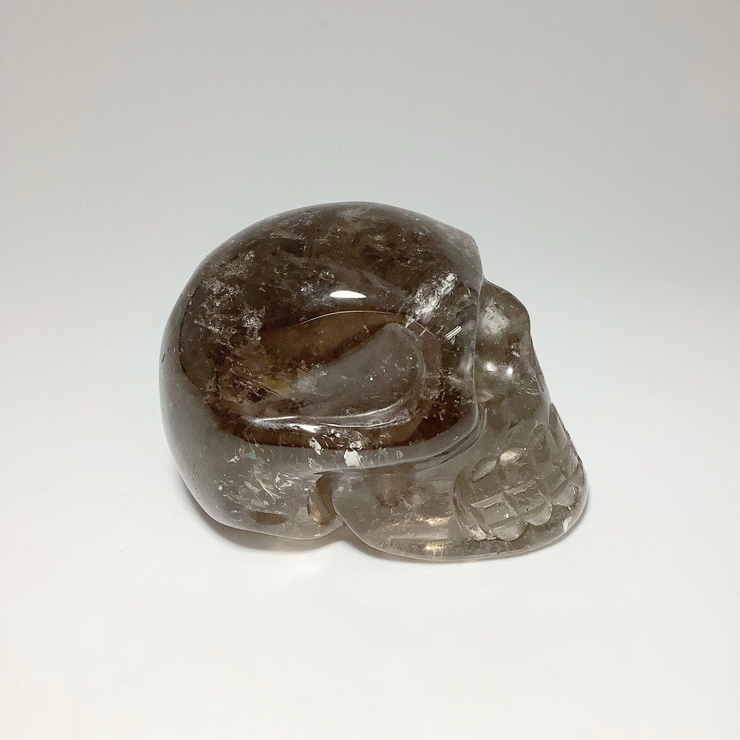 Carved Smoky Quartz Crystal Skull - Rocks and Gems Canada