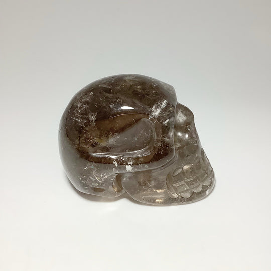 Carved Smoky Quartz Crystal Skull - Rocks and Gems Canada
