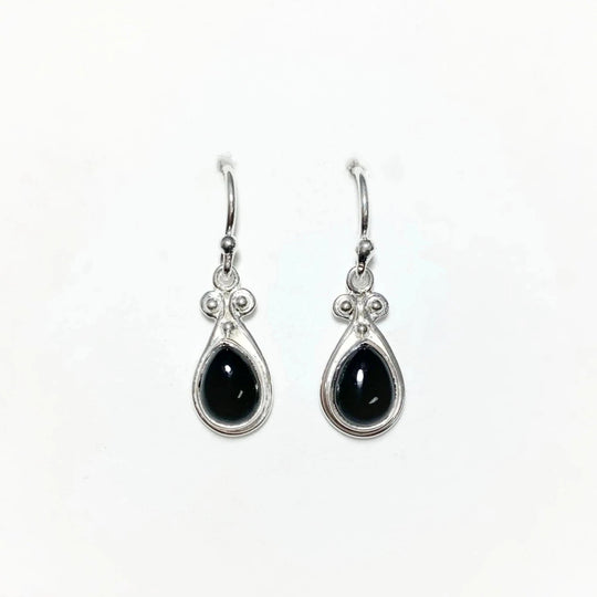 Black Onyx Dangle Earrings - Rocks and Gems Canada