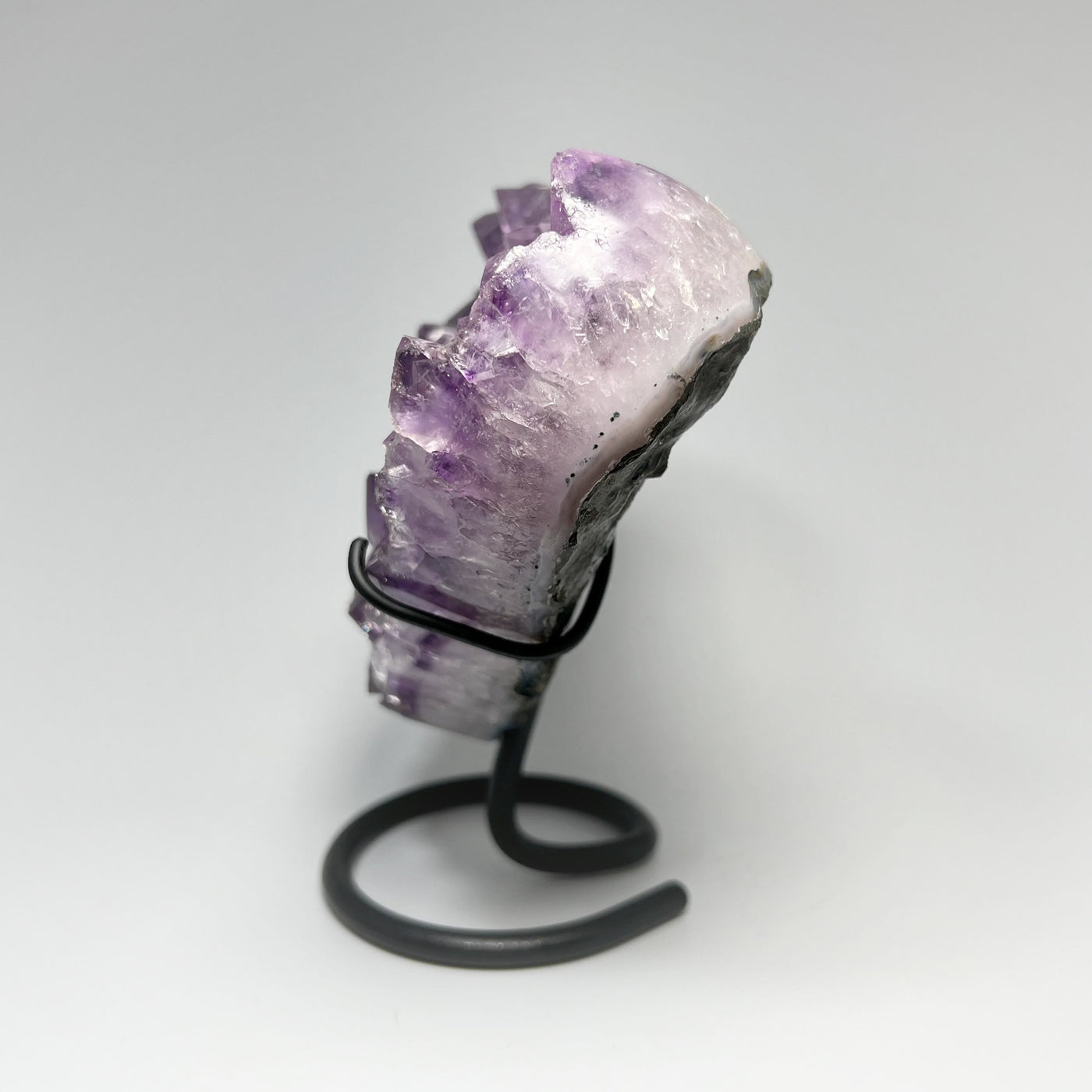 Amethyst Druze Cluster Heart On Stand