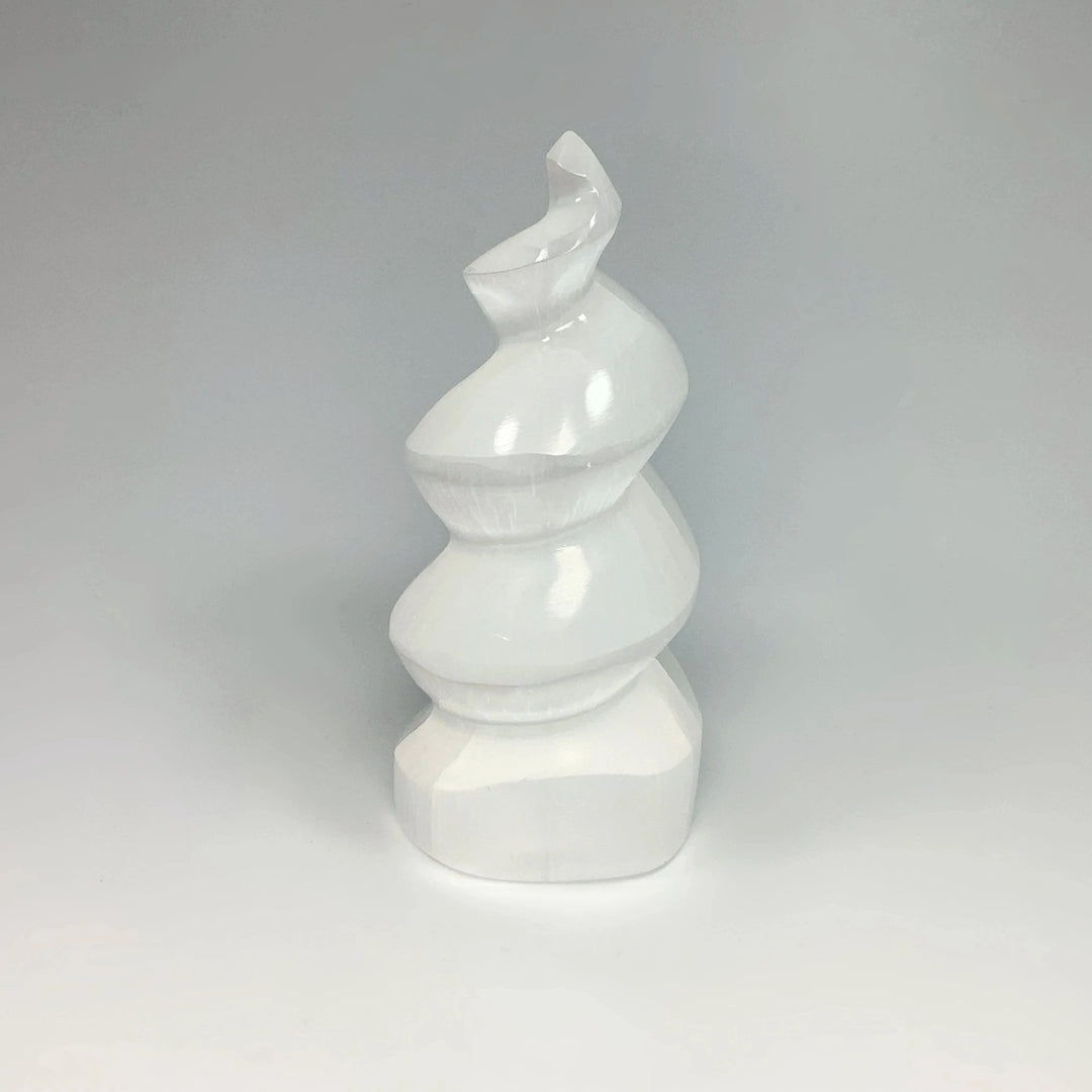 Selenite Spiral Carving - Rocks and Gems Canada