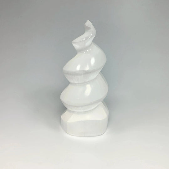 Selenite Spiral Carving - Rocks and Gems Canada